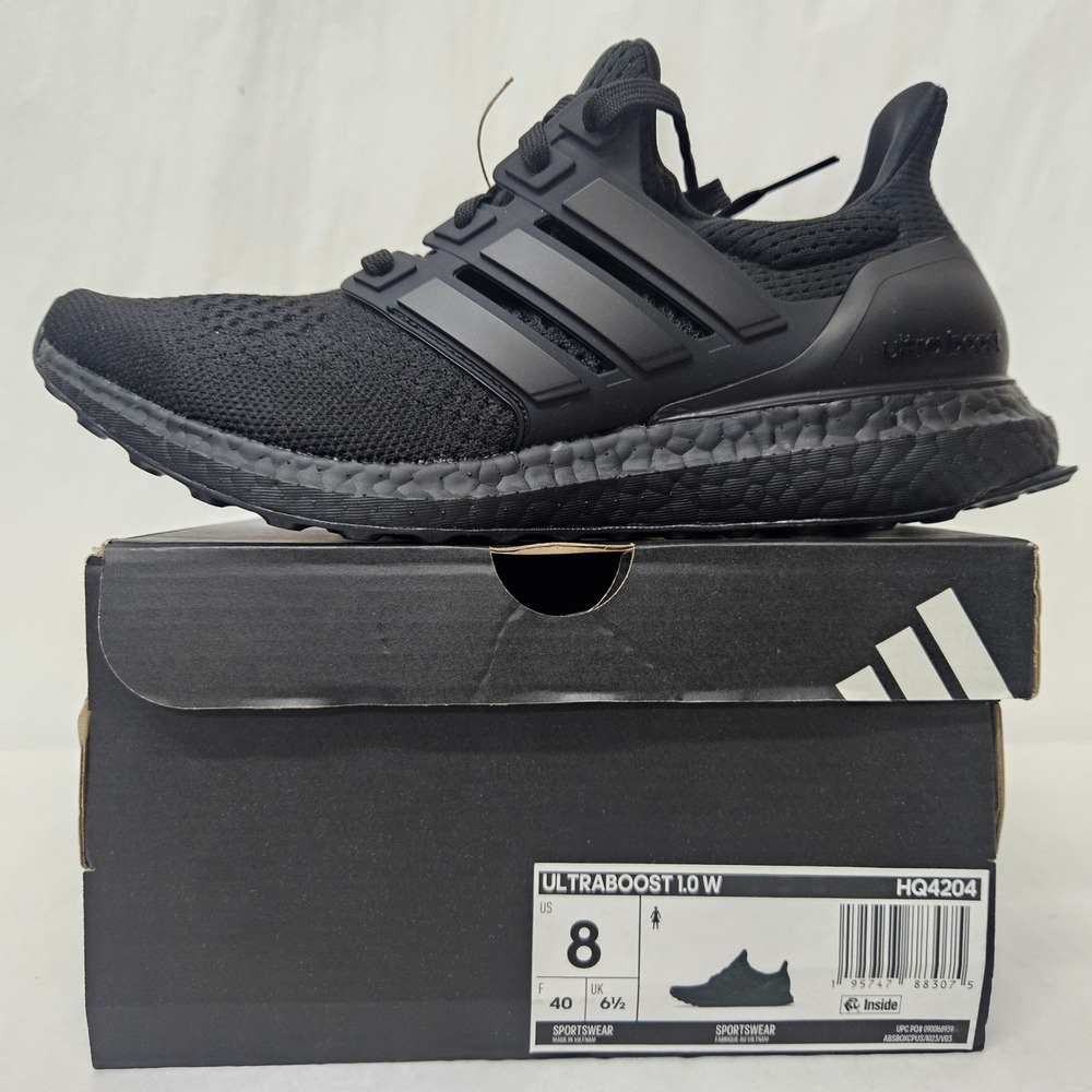 Adidas Ultraboost 1.0 W Running Shoes HQ4204‎ Triple Black Women's Size 8